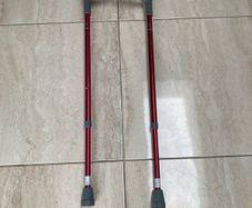 Crutches available , that are adjustable . Stylish set bought in the Sports Surgery Clinic