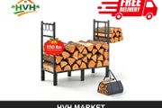 Firewood Rack 250kg with Log Carrier Bag