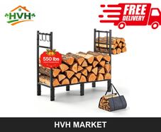 Firewood Rack 250kg with Log Carrier Bag