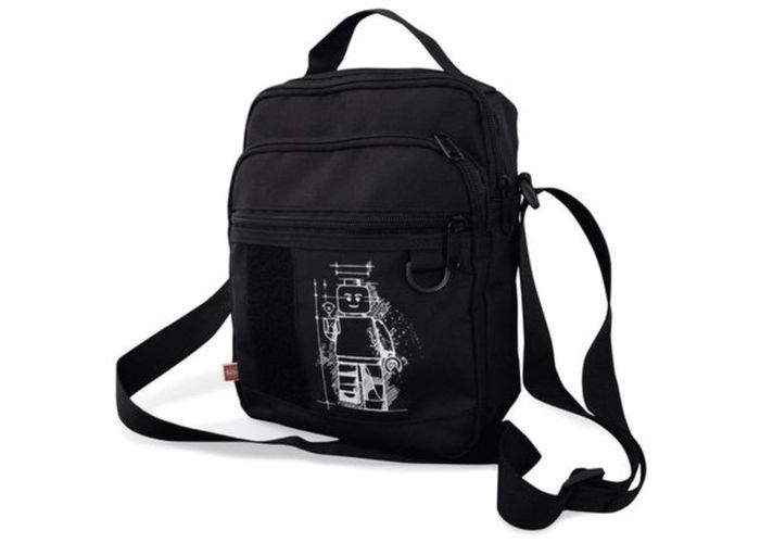 Lego Cross-body bag Black with White Minifigure Pattern 5007936