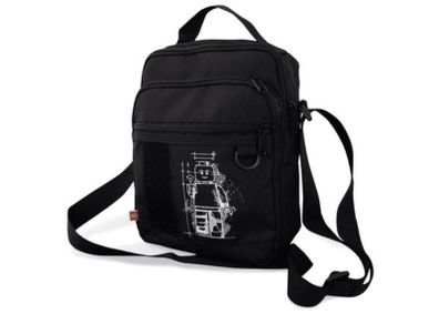 Lego Cross-body bag Black with White Minifigure Pattern 5007936