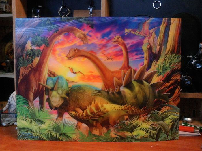 Dinosaur holographic picture