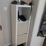 White IKEA 1x4 Storage Unit Image 2