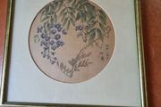Chinese hand-painted on silk artwork