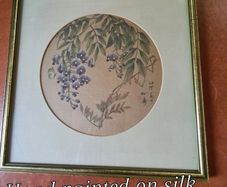 Chinese hand-painted on silk artwork