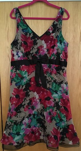 NEXT Retro Floral Print Midi Dress 18-20