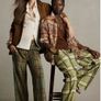 Zara Green, Brown, Yellow Ramie Striped Shirt Blouse Image 4