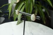 9ct Gold Jade Stud Earrings, Sterling Silver Backs, 1.4g