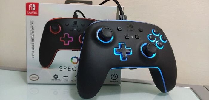Nintendo Switch PowerA RGB LED Edition GAMING Spectra Enchanced Wired Controller [NEW] [Collection Or Postage]