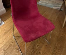 Burgundy Fabric Chair