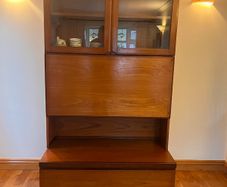 Vintage Teak Bureau Bookcase / Cocktail Cabinet