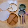 Moonkie and Silicone Weaning Bundle: Suction Plates with Lids, Bear Bowls and Spoons Image 2