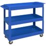 3-tier Tool Cart, 4 Casters, Steel, 83B x 35.3T x 76H cm, Blue Image 5