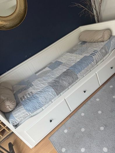 IKEA HEMNES Day Bed + Mattress + 3 Storage Drawers