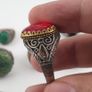 15 Mixed Vintage Rings Antique Style Brass Glass & Stone Collectible Ring Lot Image 6