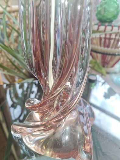 French Glass Table Lamp