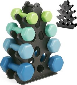 Dumbbell Rack Metal Weight Stand Holder Heavy Duty Dumbbell Storage Weight Tree (No Dumbbells, Rack Only)