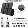 60W 19.8V Foldable Solar Panel Kit,Monocrystalline Solar Cell Solar Charger with USB Outputs and 4-in-1 Connector for Smartphones, Tablets, Laptops, and Power Stations Image 4