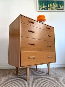 Vintage Retro Mid Century Stag Chest of Drawers
