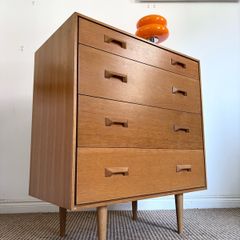 Vintage Retro Mid Century Stag Chest of Drawers