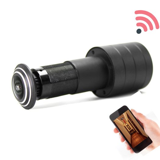 V380 Door Eye Hole Security 1080P HD 1.7mm Lens Wide Angle FishEye CCTV Network Mini Peephole Door WifI Camera P2P ONVIF