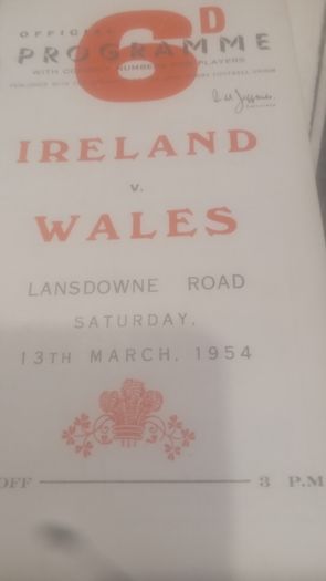 Rare Irish Rugby Programmes