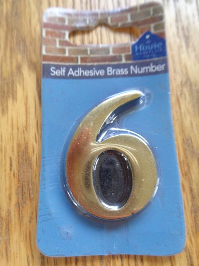 Self Adhesive Brass Numbers x 2 for Sale