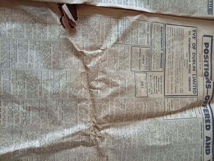 Vintage 1965 Evening Herald. Great for Framing (Showbands, Cinerama, classifieds, Ballyfermot)