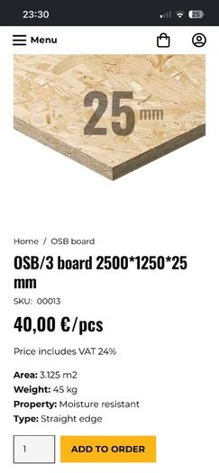 Oriented strand board (OSB BOARD) pallet