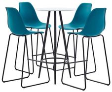 5 Piece Bar Set Plastic Turquoise