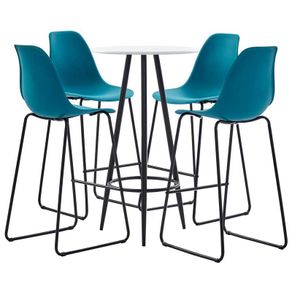 5 Piece Bar Set Plastic Turquoise