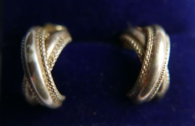 Vintage Sterling Silver 925 Earrings 1,9g