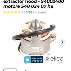 Elica extractor hood motor - S40 024 00