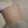 Boucle Peach Pink Sparkle Lamp Shade Image 4