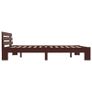 Bed Frame Dark Brown Solid Pine Wood 160x200 cm Image 5