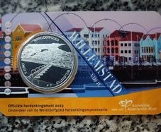 Netherlands 5 Euro Base Metals (Silver Plated) Uncirculated Coin 2023 - Willemstad - Dutch Coincard Catalogue