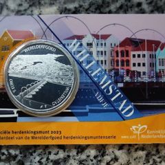 Netherlands 5 Euro Base Metals (Silver Plated) Uncirculated Coin 2023 - Willemstad - Dutch Coincard Catalogue