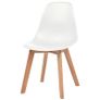 Dining Chairs 4 pcs White Plastic Image 3