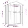Garden Shed Anthracite 126x97.5x177 cm Galvanised Steel Image 4