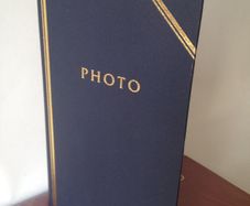 3x Classic Photo Albums Green Navy Burgundy Gold Trim