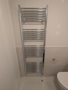 Chrome Towel RChrome Towel Radiator 1800x500 With Valves & Fittingsadiator
