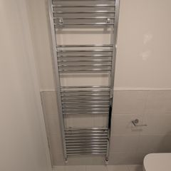 Chrome Towel RChrome Towel Radiator 1800x500 With Valves & Fittingsadiator