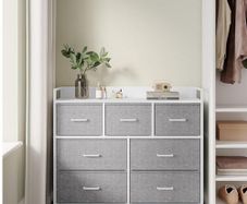Industrial design with 7 drawers (Dove grey cloud white FREE P&P