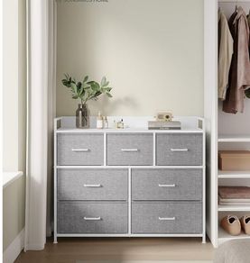 Industrial design with 7 drawers (Dove grey cloud white FREE P&P