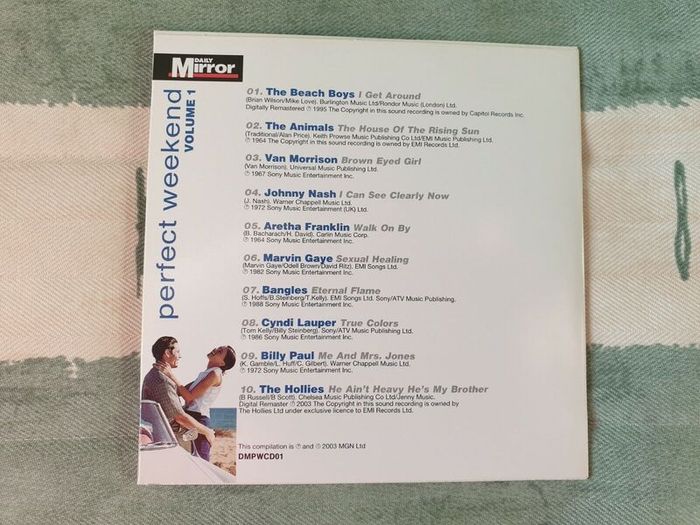 Perfect Weekend CD album Blondie Bonnie Tyler Cyndi Lauper The Beach Boys