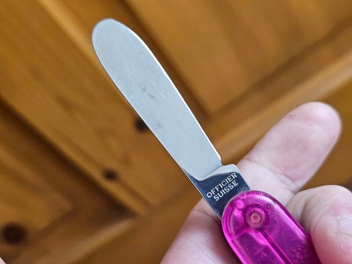 My first Victorinox Swiss Army Knife Childrens edition 84mm model for Whittling