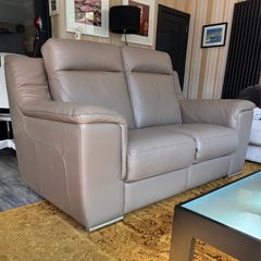 Italian leather two seater (recliner)