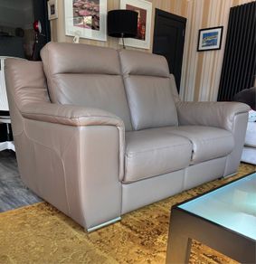 Italian leather two seater (recliner)
