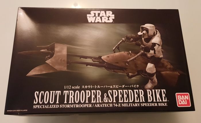 Bandai star wars scout trooper and speeder bike