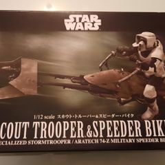 Bandai star wars scout trooper and speeder bike